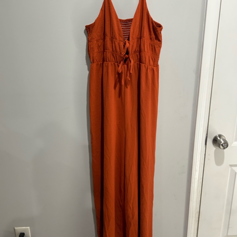 Cider Rust Wide Leg Jumpsuit
